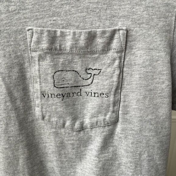 Vineyard Vines Grey Pullover Pocket Hoodie Whale Tshirt Weight S - Picture 4 of 7